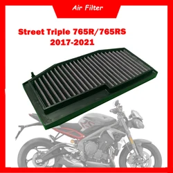 Motorcycle Engine Air Filter Cleaner Air Intake Filter Element For Triumph Street Triple 765R 765RS 660S 765S 2017-2021