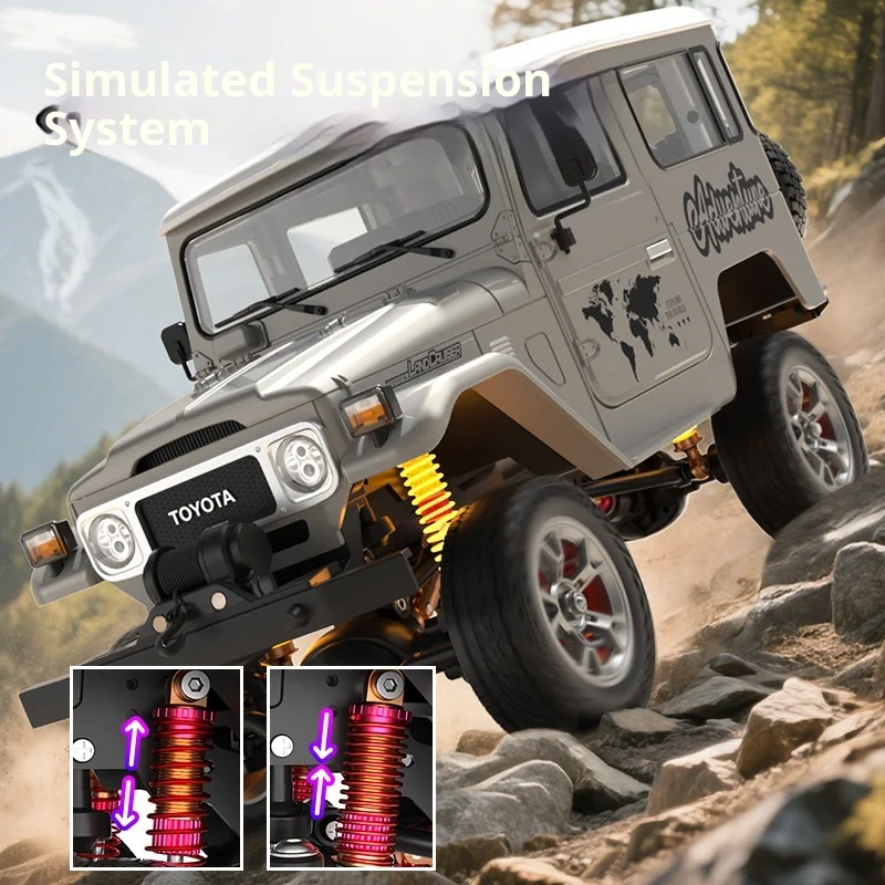 Henguan 1/16 textura de Metal FJ40 coche de Control remoto de simulación HG4-211 transmisión de Metal juguete para niños coches y juguetes RC de alta calidad