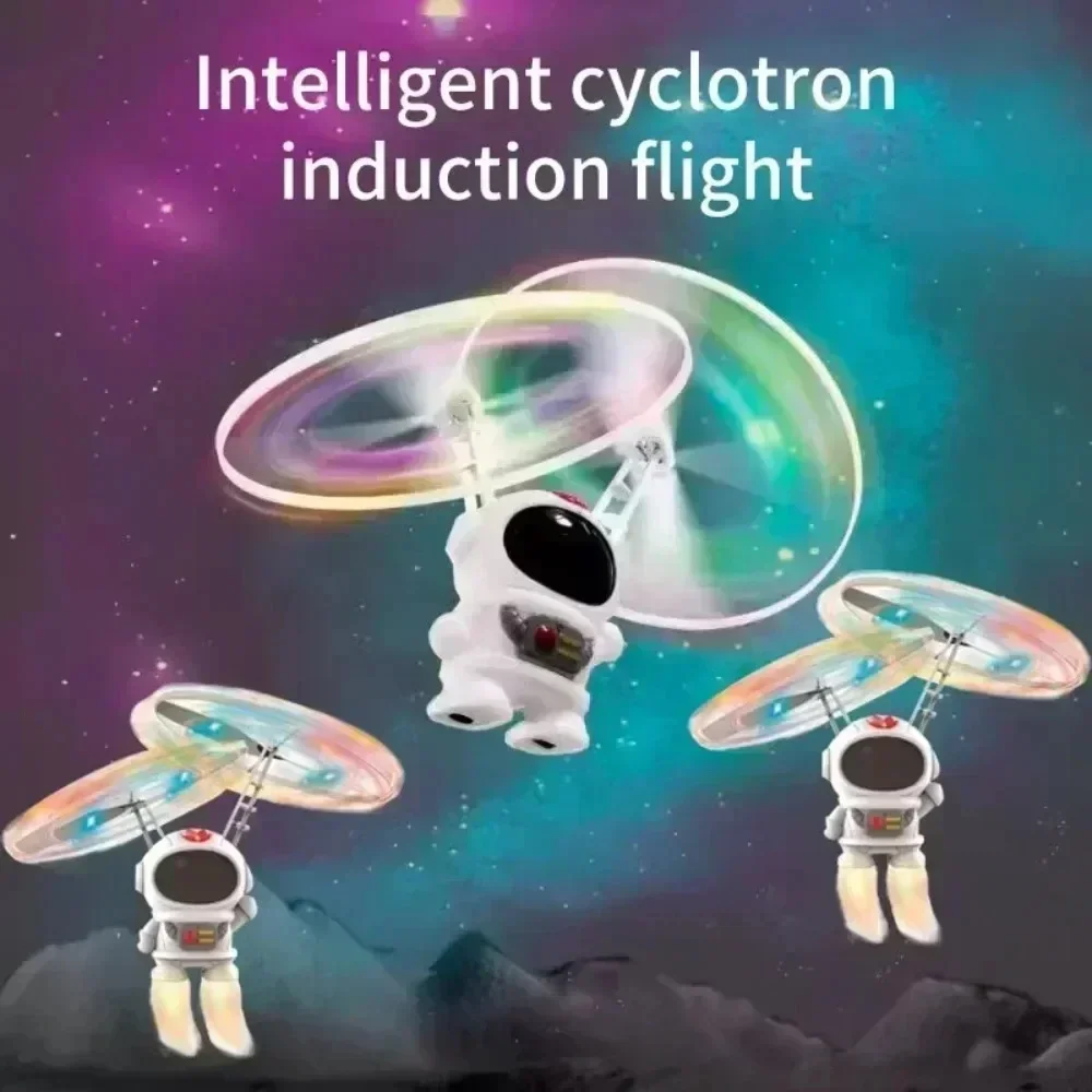 shiyou Creative Mini Astronaut Drone Cartoon Spaceman Flying Robot Toys With USB Charging Hand Control Helicopter Kids Gift.0