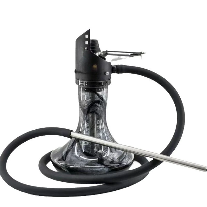 

Small portable hookah with a full set of hookah accessories