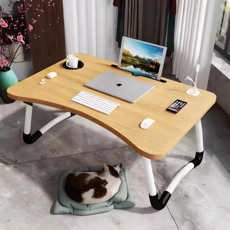 

Folding laptop desk bed Lazy small table student dormitory home use bay window portable mesa para escritório office furniture