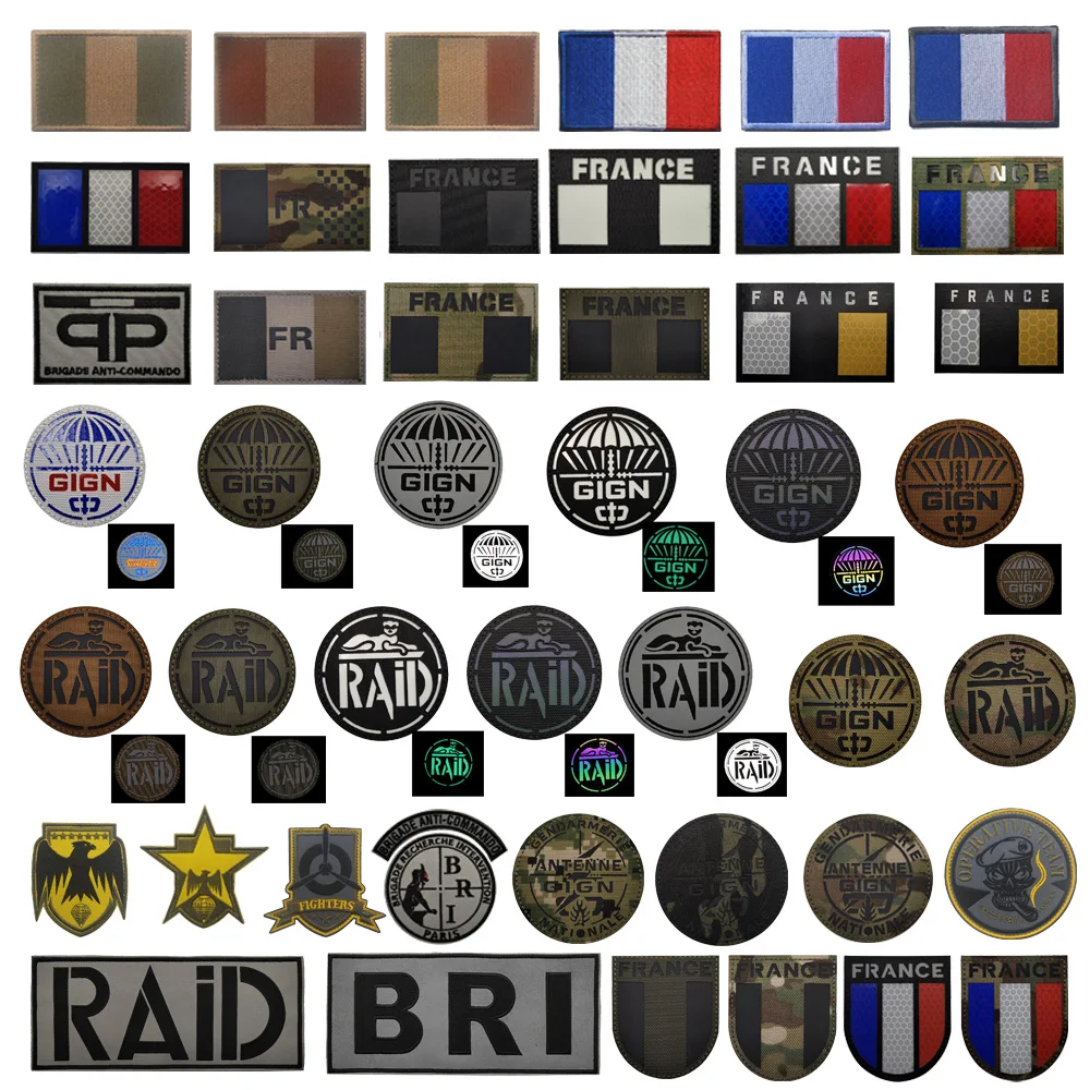 

Hot Selling French Series Badge Bag Accessories Armband Embroidered with Hook and Loop Backpack Patches for Clothing