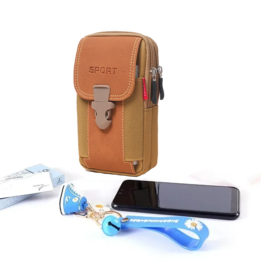 Large Capacity Men's Sports Multi-functional Belt Waist Bag New Sports Phone Bag Coin Purse Card Holder Easy To Carry view 2