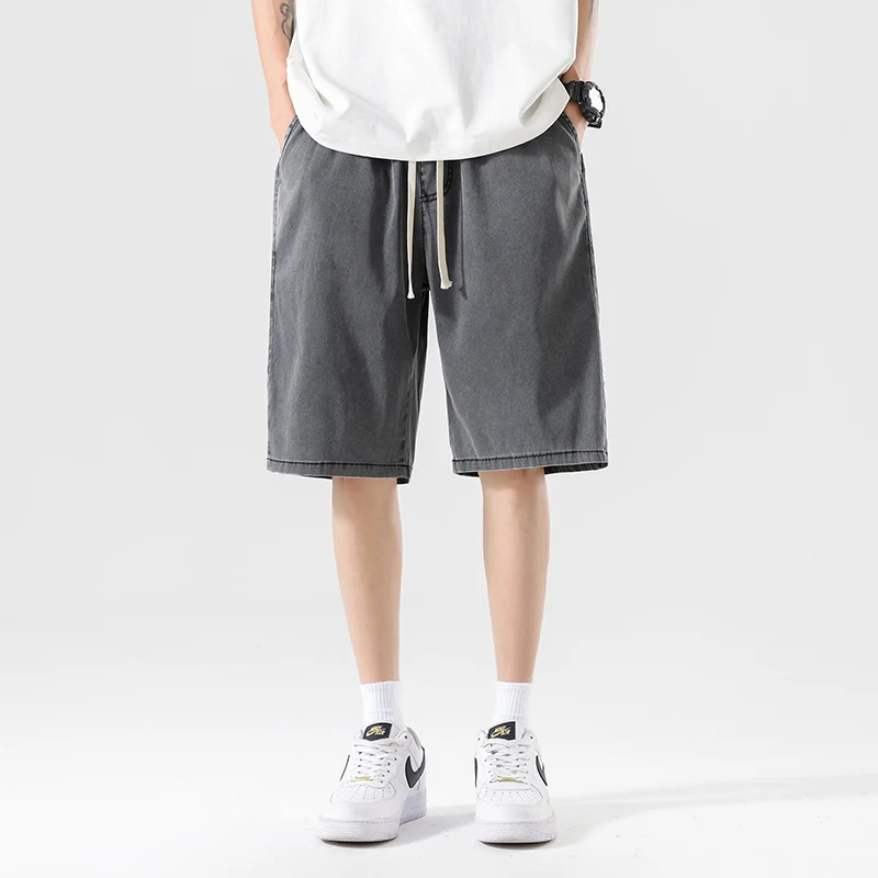 

Men's Outdoor Fishing Casual Lightweight Breathable Five Point Casual Shorts Summer Fashionable Loose Breathable Denim Shorts