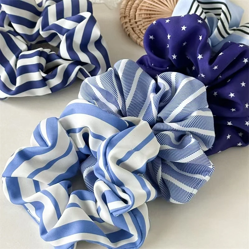 1pc/5pcs New Blue Stripes Hairpin - Simple Style - Suitable for INS Bloggers' Daily Styling - Great for Bun Hair, Big Bow Hair,