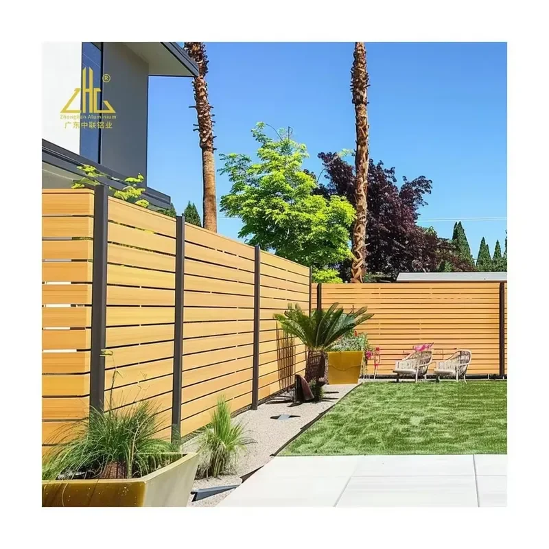 Wholesale Price Heat Treated Anti-Ultraviolet Customizable Modern Garden WPC Fence Board Easy Install Security 3D Modeling