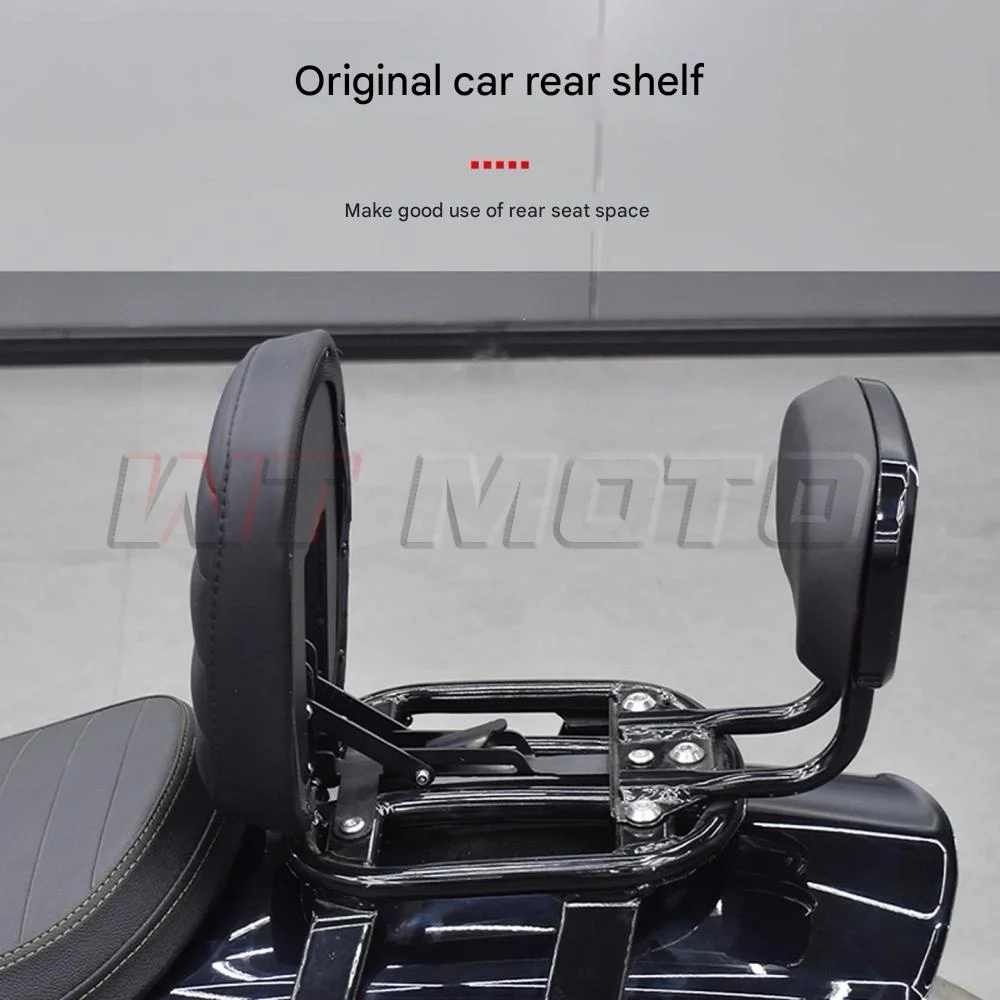 FOR GAOKIN THOR 650 650 gaokin thor Foldable Rear Passenger Backrest Flip Seat Cushion Support Luggage Rack Modified Parts