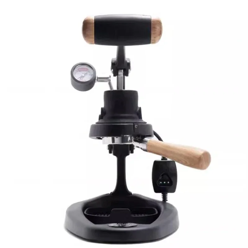 ماكينة صنع الاسبريسو الأصلية Flair 58 - ماكينة صنع الاسبريسو اليدوية بالكامل مع رأس المشروب من الفولاذ المقاوم للصدأ ومقياس الضغط