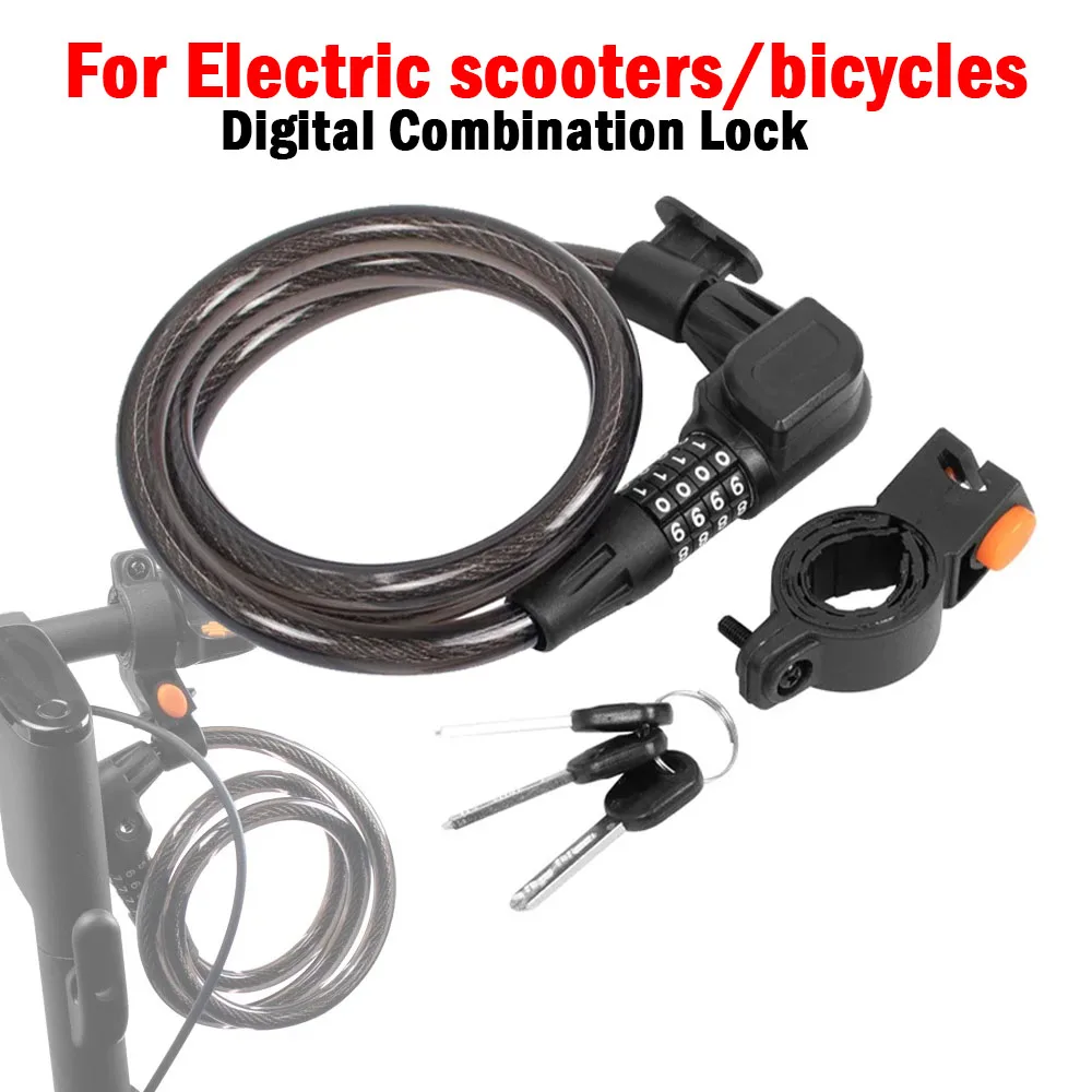 

Universal Anti Theft Chain Lock 4 Digit Security Steel Lock for Ninebot Max G30 G30D F20 F30 for Xiaomi M365 Electric Scooter