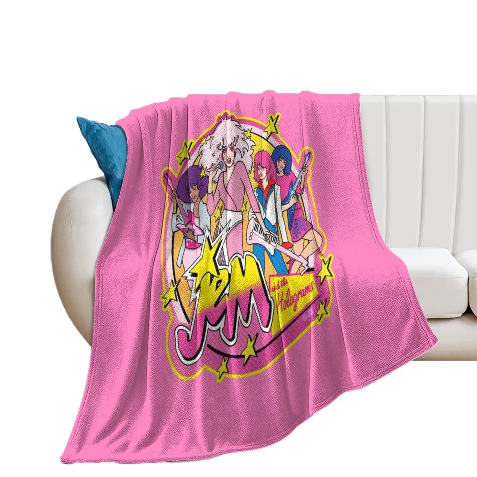 

80S Jem and the Holograms HIGH QUALITY Throw Blanket halloween Extra Large Throw Blankets