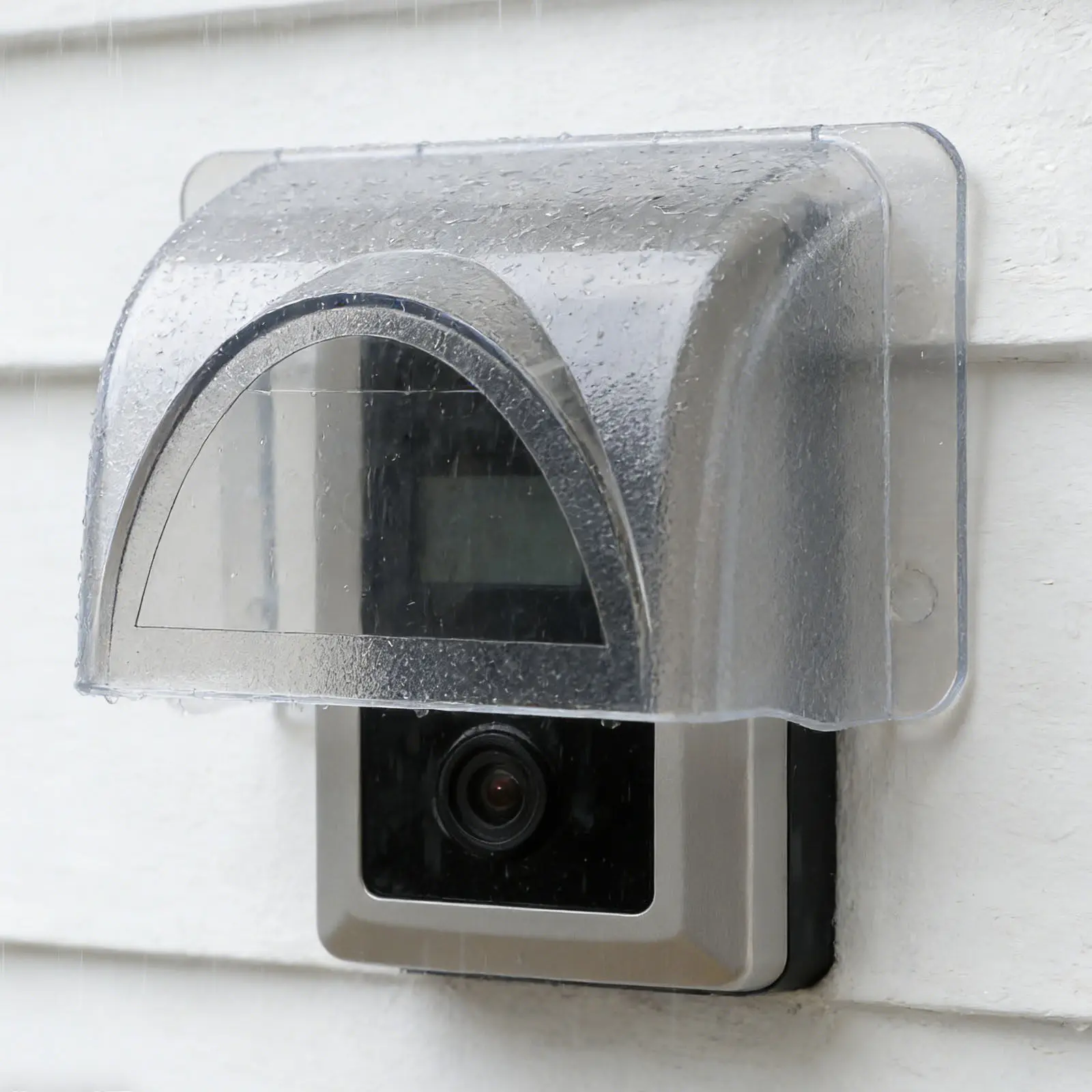 Transparent Plastic Waterproof Doorbell Cover Outdoor Rain Protector Video Door Bell Chime Cover Access Control Reader
