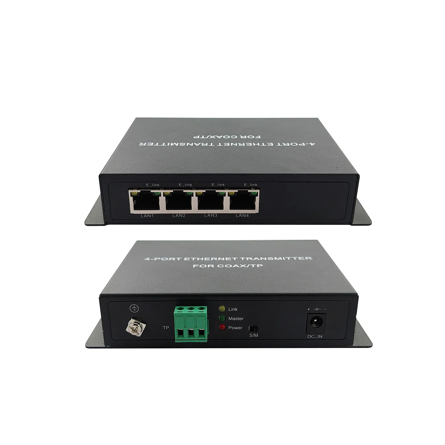 KS704Q Power Line Carrier Industrial Grade Data Transparent Transmission 4-way Network Port 100M Bandwidth Monitoring