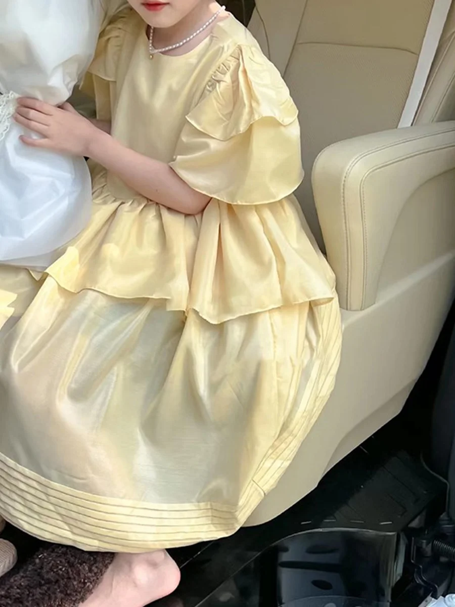 

Princess Style Children's Dress Summer Fashionable Kids' Clothing Big Toddler Girls' Dress Elegant Princess Skirt Trendy Costume