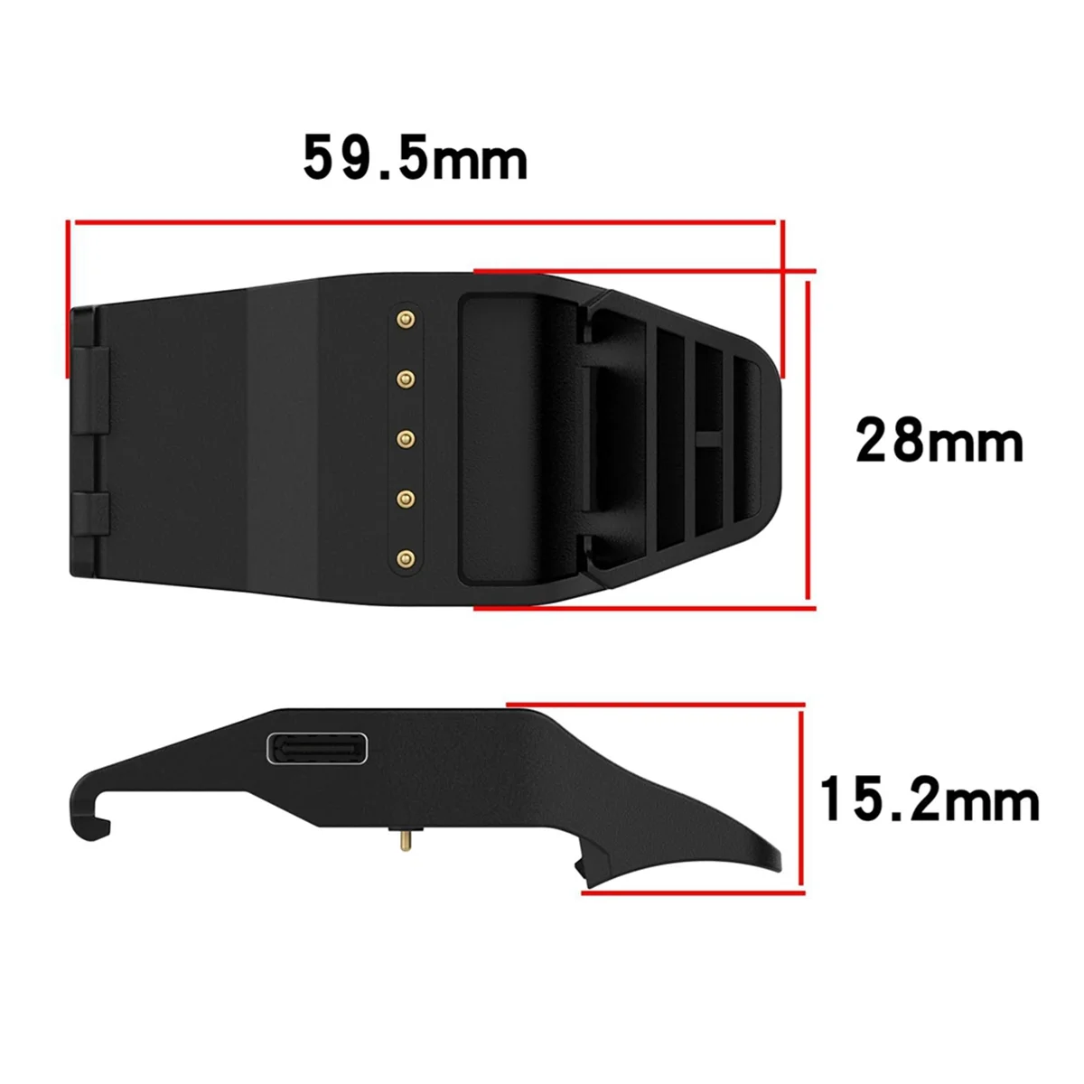 متوافق مع قاعدة شحن Garmin TT15، كابل شحن USB بديل من النوع C + كابل شحن Micro-USB