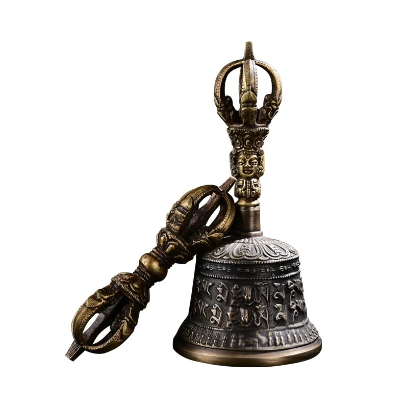 

Craft copper five strands, diamond bell pestle, household, copper bell, Tibetan sound quality is crisp