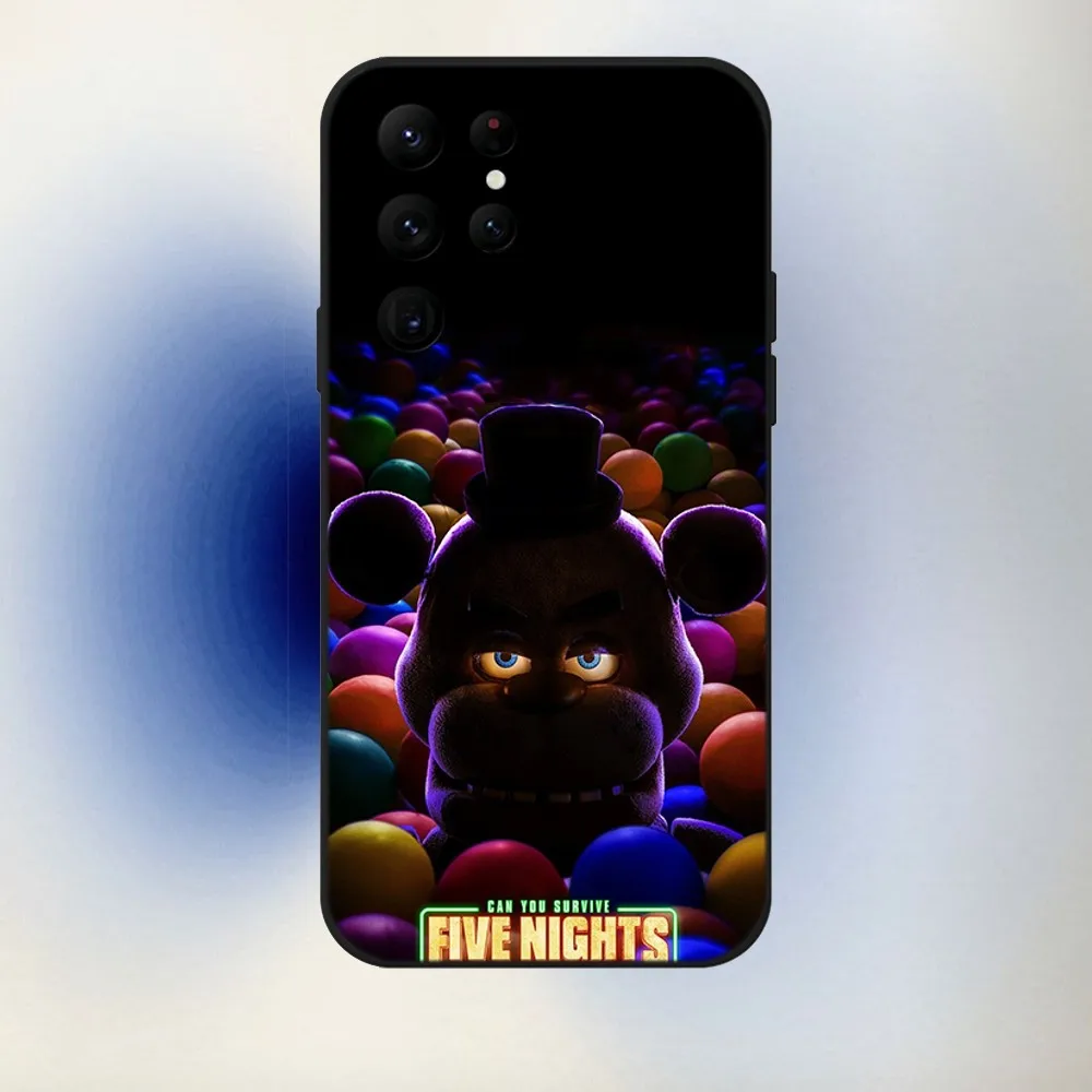 F-Five N-Nights at Fred-dys Phone Case For Samsung S24,23,22,30,21,10,9,Ultra,Plus,Lite,FE,5G Black Soft Case