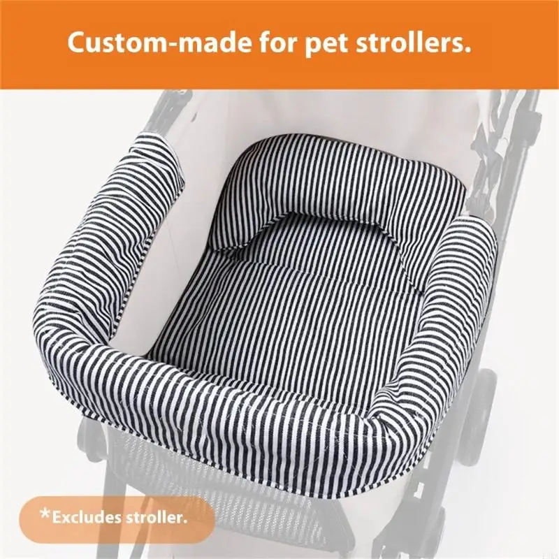   Pet Strollers Side Pad Accessory Easy Installation Comfortable Cushion For Dog
