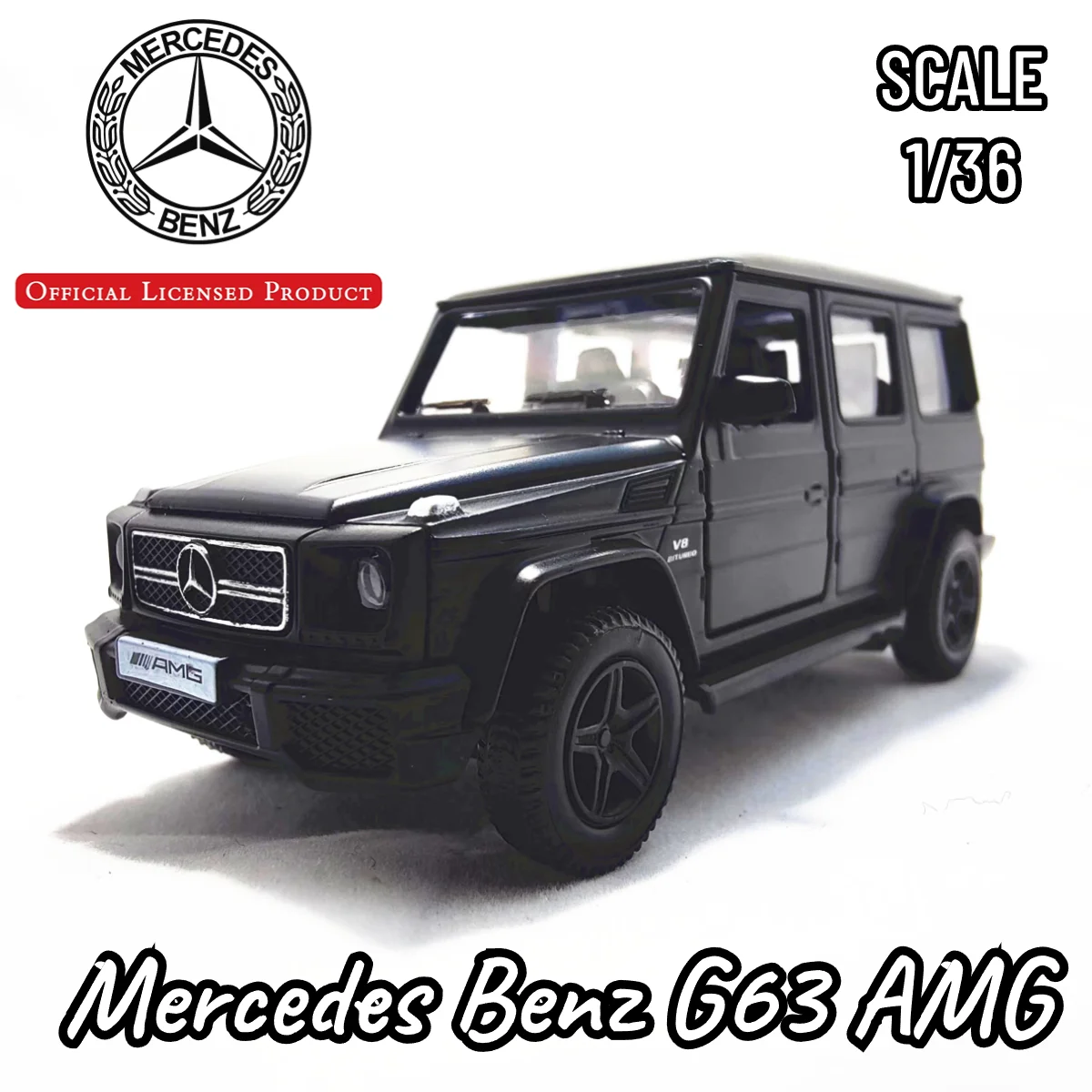 

1/36 Scale Mercedes-Benz G63 AMG Car Model Replica Diecast Collection Vehicle Interior Decor Ornament Xmas Gift Kid Boy Toy