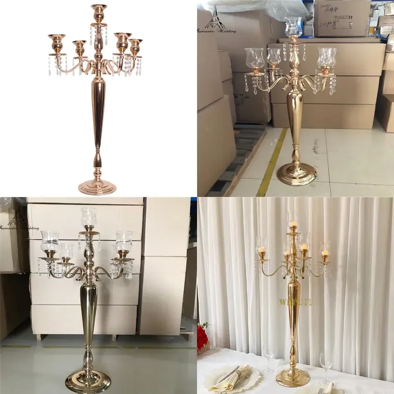 for 2019 newly designed 5-arm candlestick ornament for wedding events and party decorations