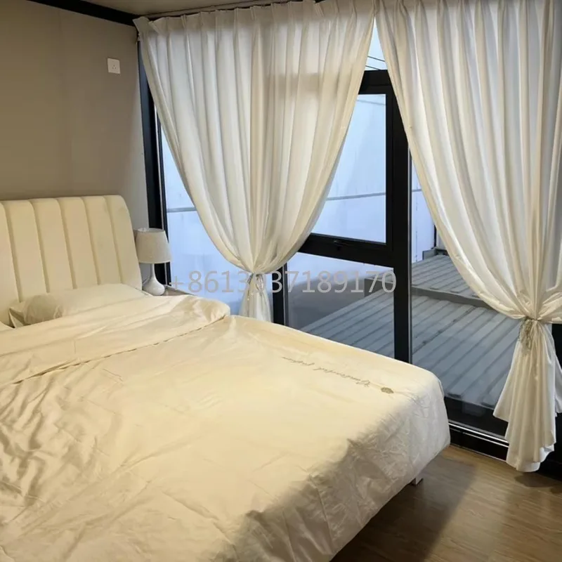 Prefab Tiny Home for Sale Container House, Includes 2 Bedrooms, Kitchen, and Bathroom, Modular Mobile Tiny House to Live