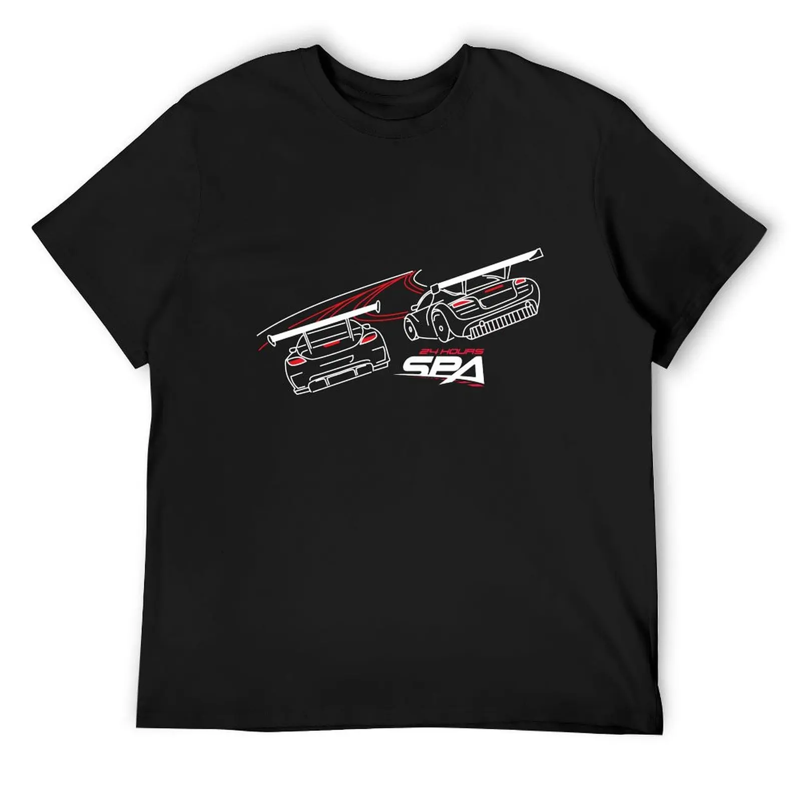 Spa Francorchamps 24 Hour Racing action Cars on Track T-Shirt custom t shirt graphic t shirts t shirts for men cotton