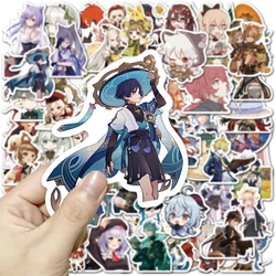 10/50/100Pcs New Anime Genshin Impact Stickers Character Decal Game Stickers Motorcycle Luggage Notebook Laptop Suitcase Decal