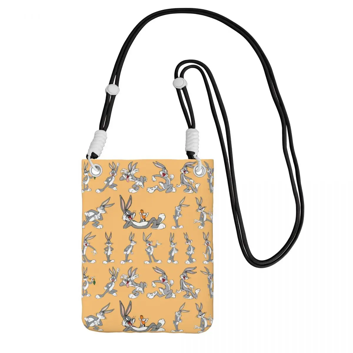 

Custom B-Bugs B-Bunny Smart Phone Wallet With Strap Rabbit Anime Crossbody Bag Women Men Running Mobile Phone Bag