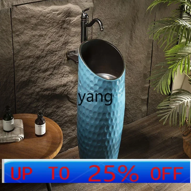 

LTT outdoor courtyard integrated column washbasin balcony washbasin small apartment