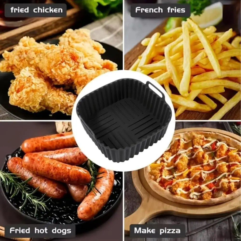Silicone Air Fryer Silicone Liners Easy Clean Reusable Baking Tray Liners Heat Resistant Non Stick Liners Airfryer Accessories