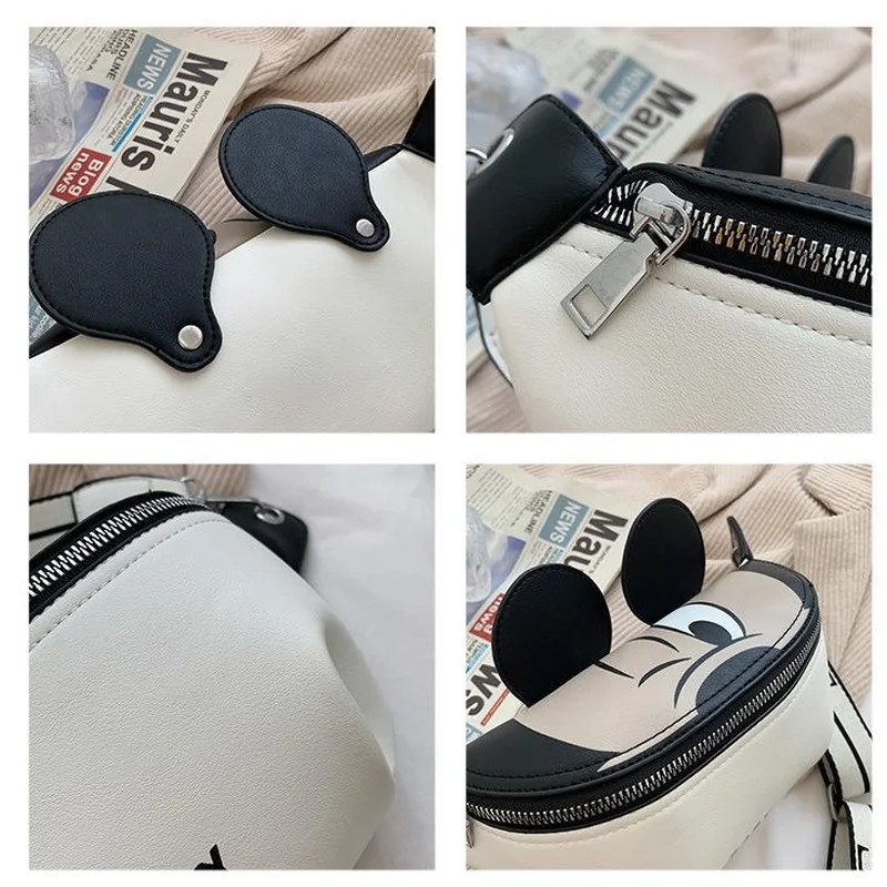 Disney Mickey Women\'s Waist Bag New Luxury Brand Girl Chest Bag High Quality Large Capacity Fashion Trend Messenger Bag