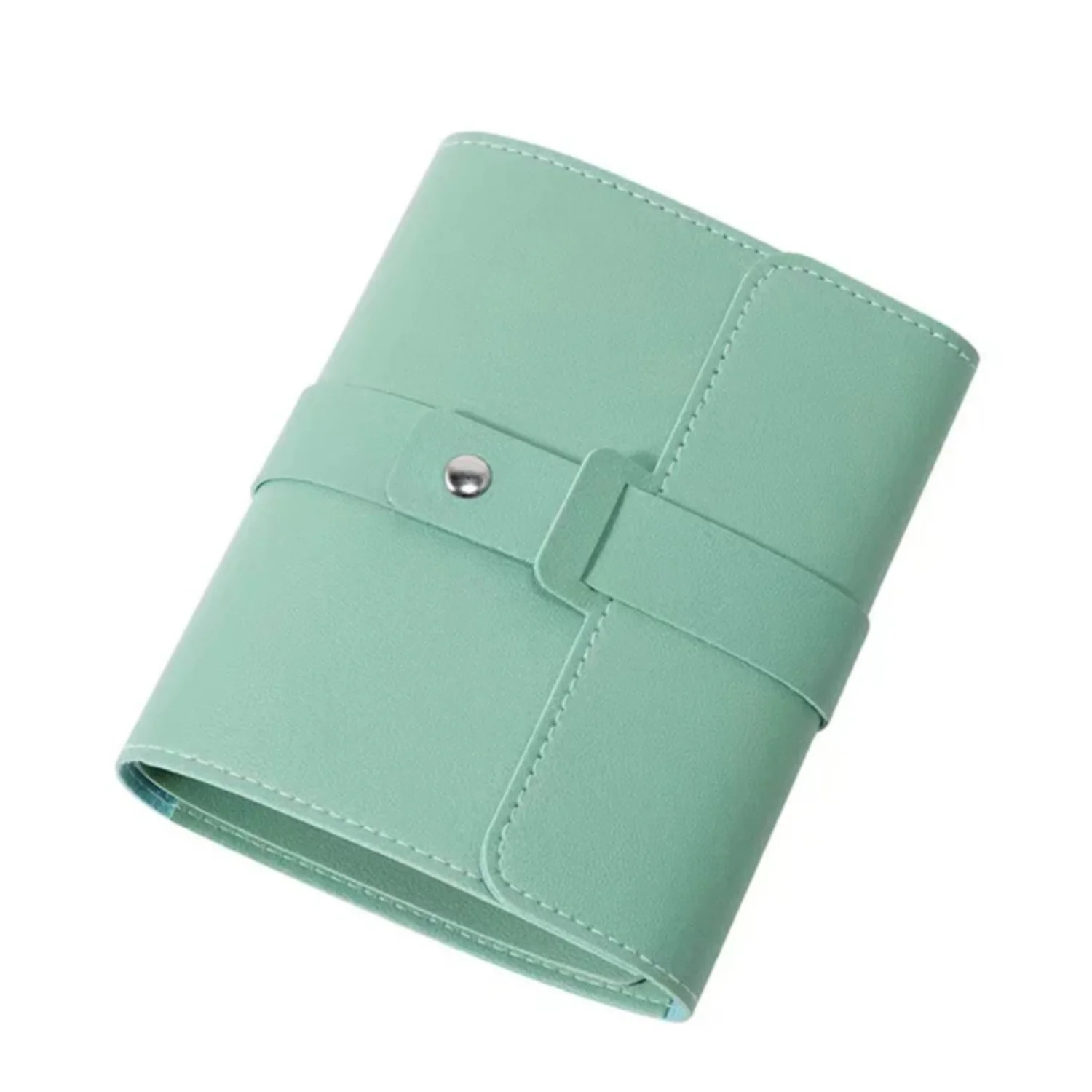 

1pc PU Leather Ear Stud , Multi-layer Jewelry Finishing Organizer, Book Type Earrings Rings