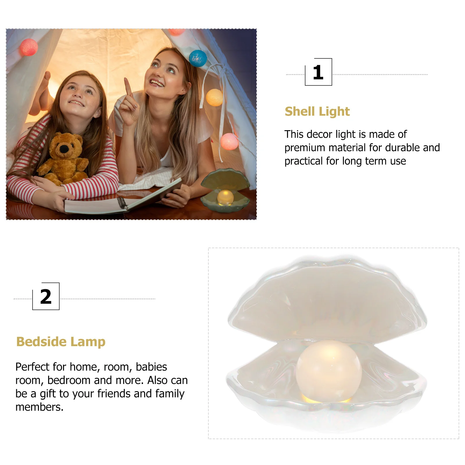 قذيفة ضوء الليل السيراميك أباجورة بيضاء النمط الأوروبي سطح المكتب الديكور الجدول زخرفة لغرفة نوم الأطفال غرفة المنزل