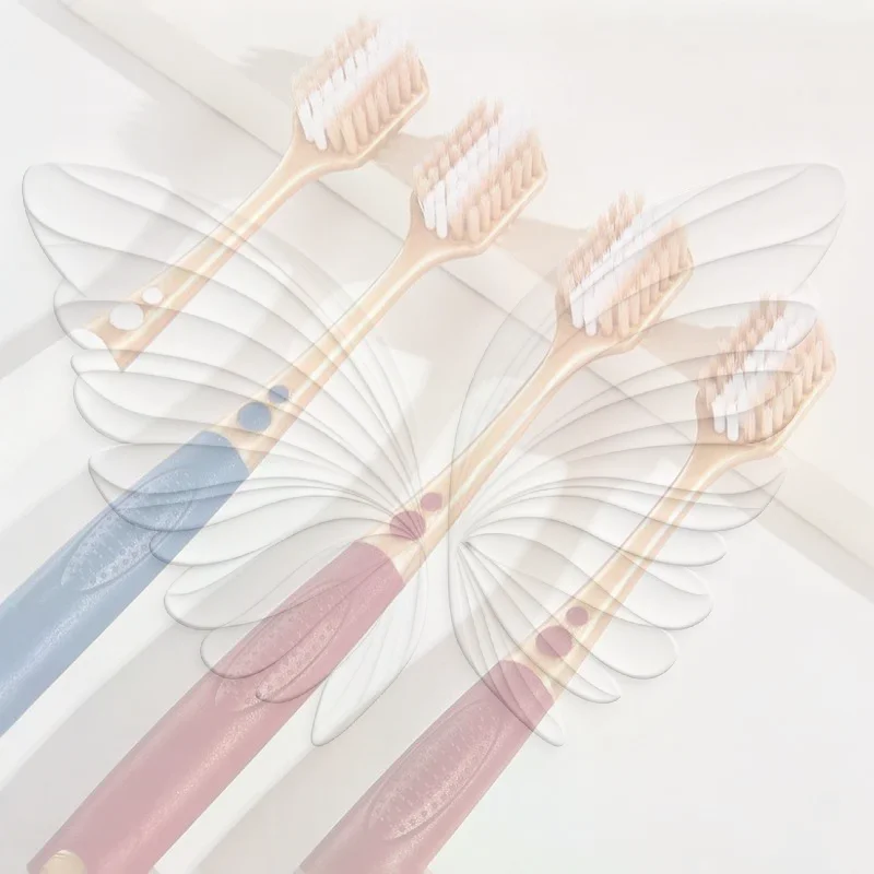 6 Pack Wide Head Soft Bristle Toothbrushes Gentle for Sensitive Gums BPA Free Oral Care Products for Adult Men Women Home Use