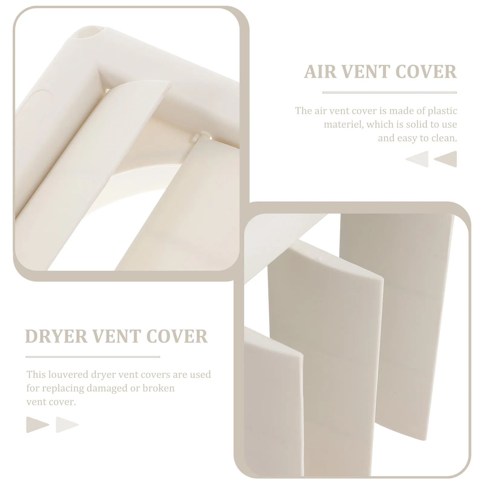 Plastic Inch Louvered Dryer Vent Cover Air Vent Cover Wall For Dryer Exhaust Builder External Cap Ventilation Guard