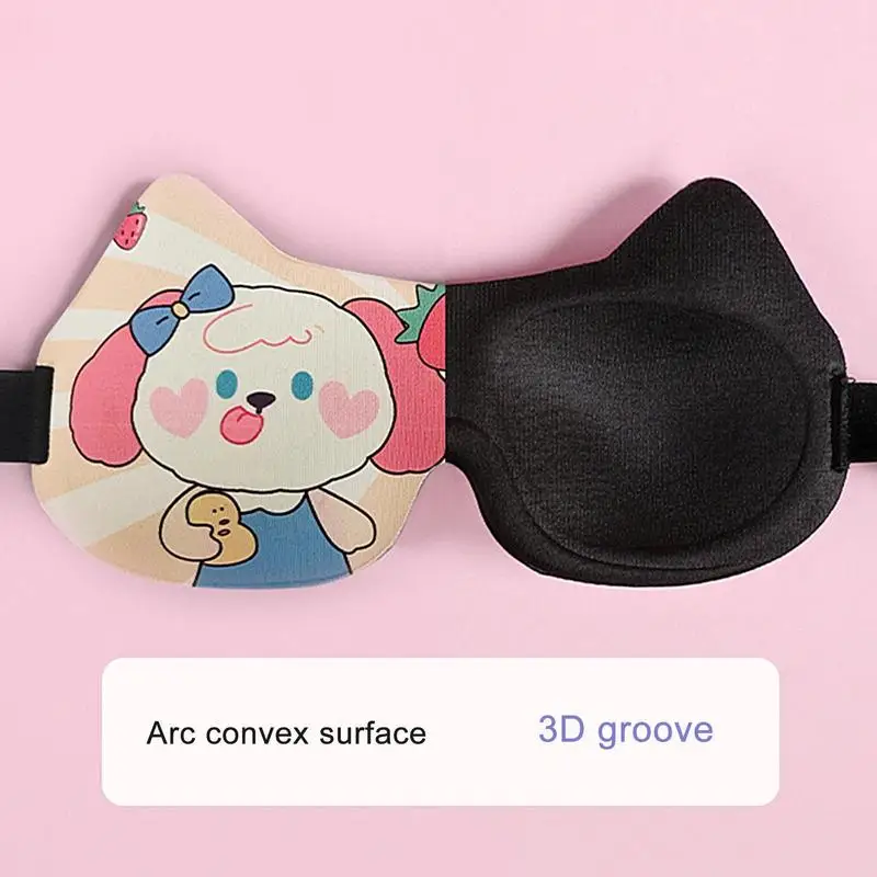 Eye Masque For Sleeping 3D Eye Cover Sleep Masque Blindfold Light Blocking Eye Blinder Memory Foam Eye Covers Cartoon Sleeping