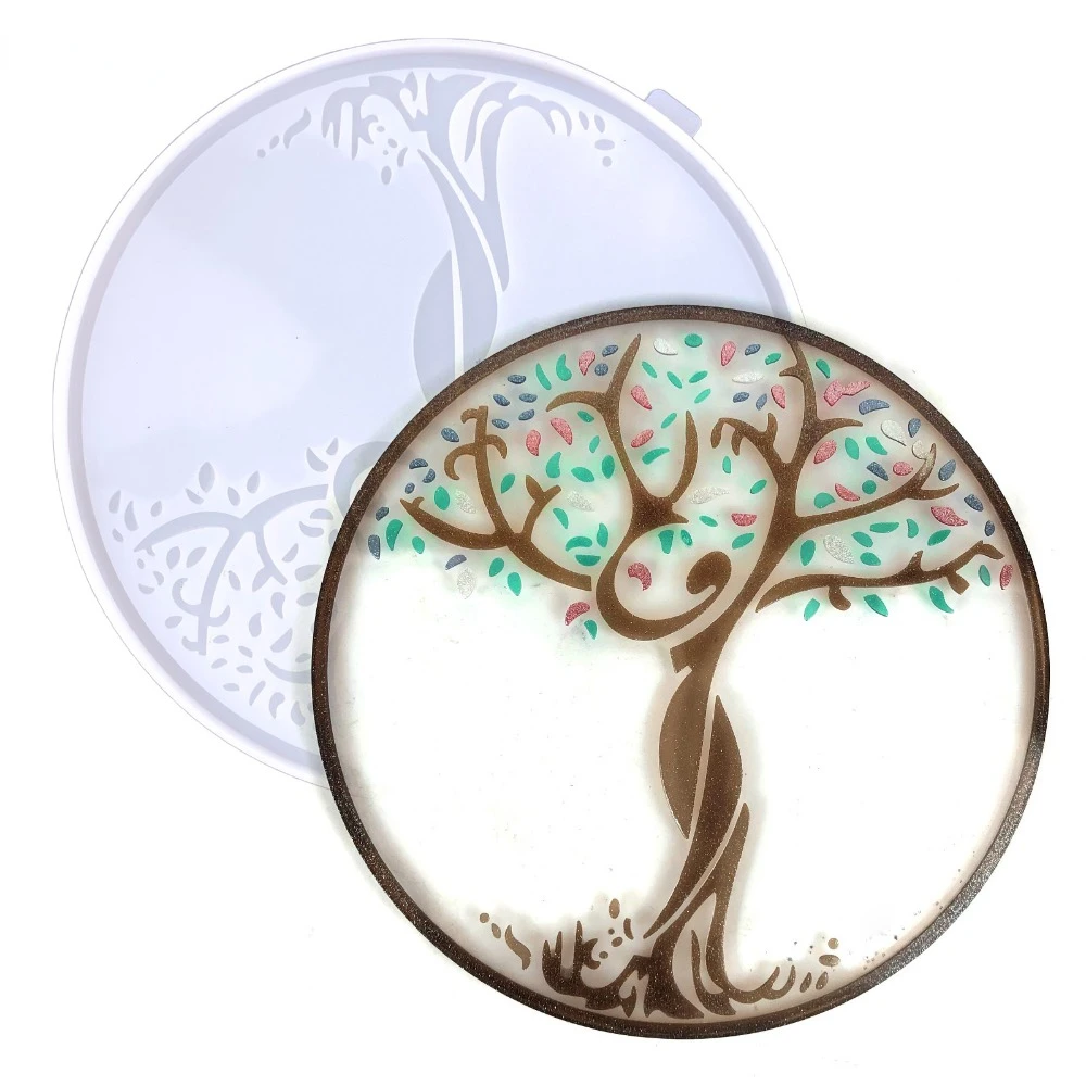 

Round Tree of Life Silicone Molds DIY Hand-Making Magic Tree Wall Decoration Hanging Living Room Wall Decal Epoxy Resin Molds