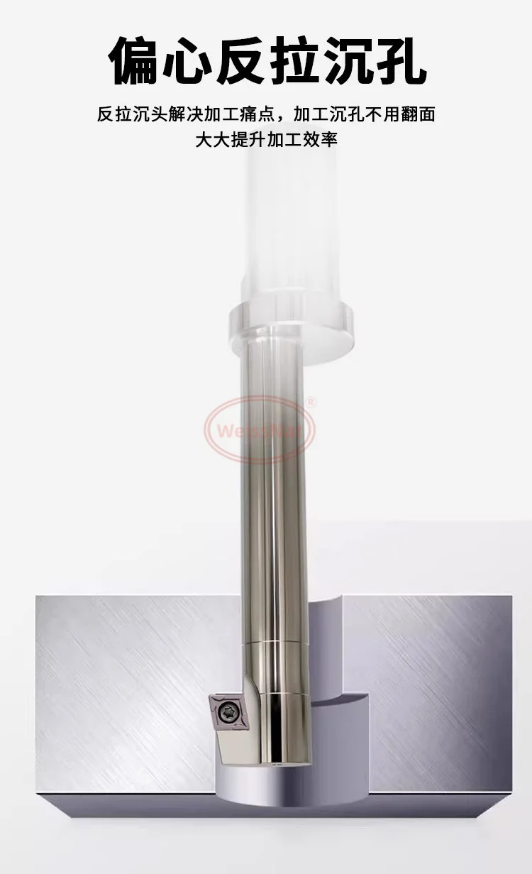 Reverse pull countersunk knife for CCMT Inserts