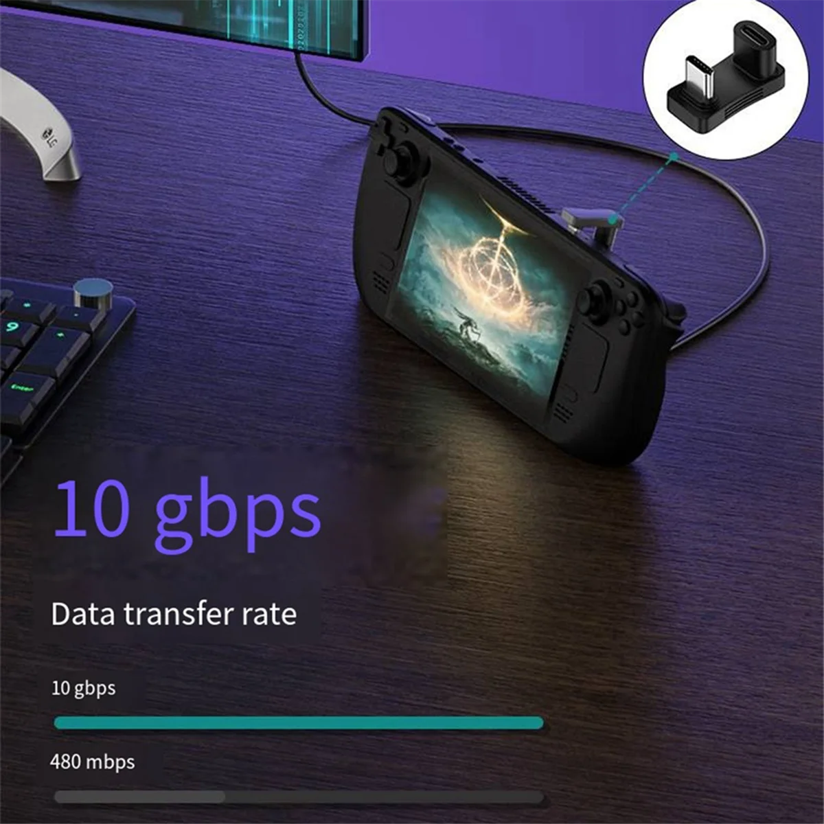 

100 Вт USB 3.2 типа C «папа-мама» 1–2 адаптера 10 Гбит/с 4K Tablet-B