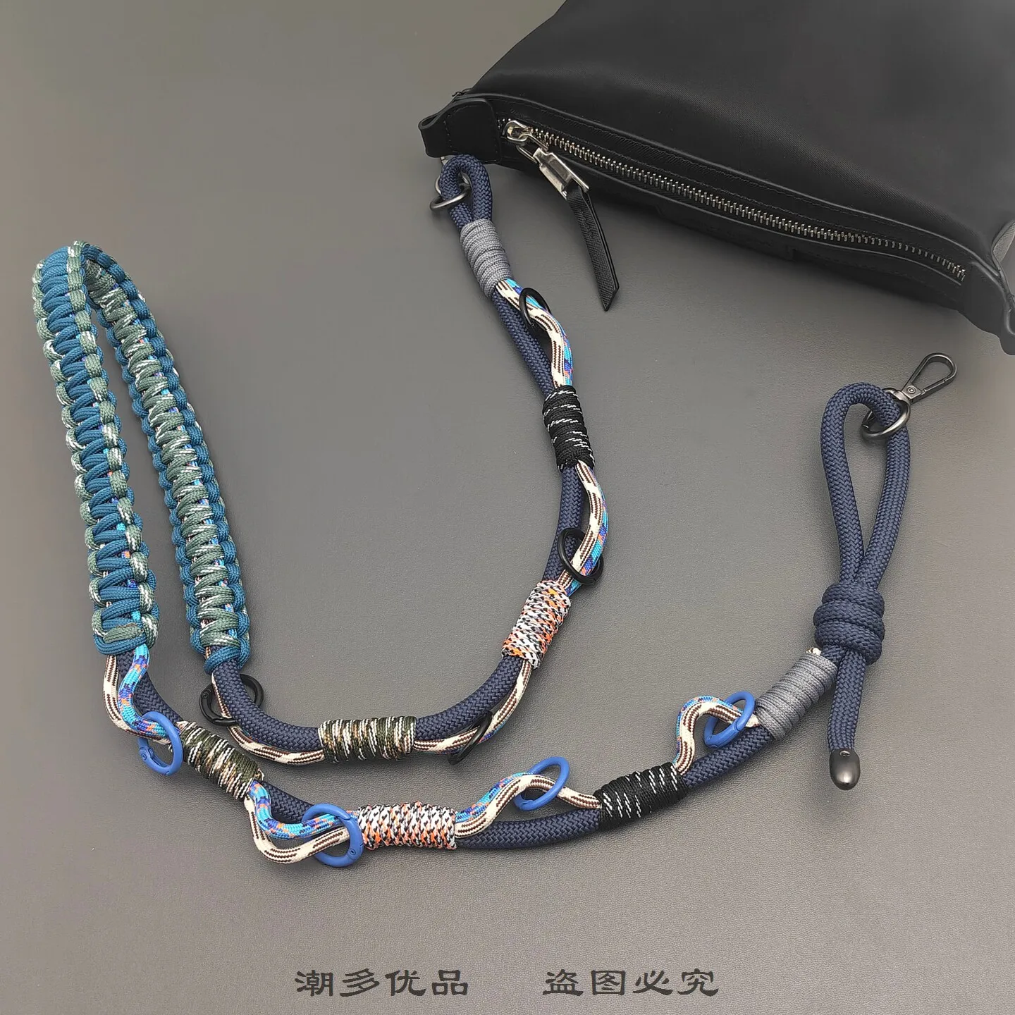 Multi-purpose Outdoor Phone Hand-woven Lanyard Camera Crossbody Strap Tactical Replacement Adjustable Bag Strap Accessories