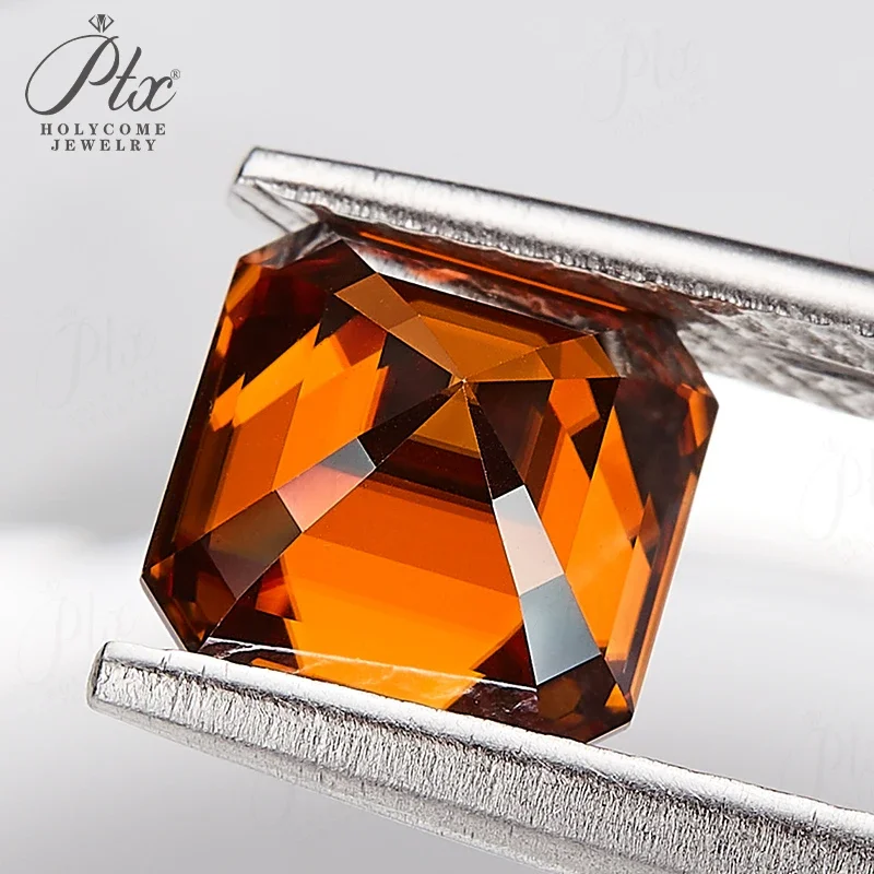 Moissanit-Diamant Asscher Oval Birnenförmiger Schliff mit GRA-Zertifikat Granatfarbe VVS1 Reinheit Perlen für Schmuckherstellung Charms – Detail 5