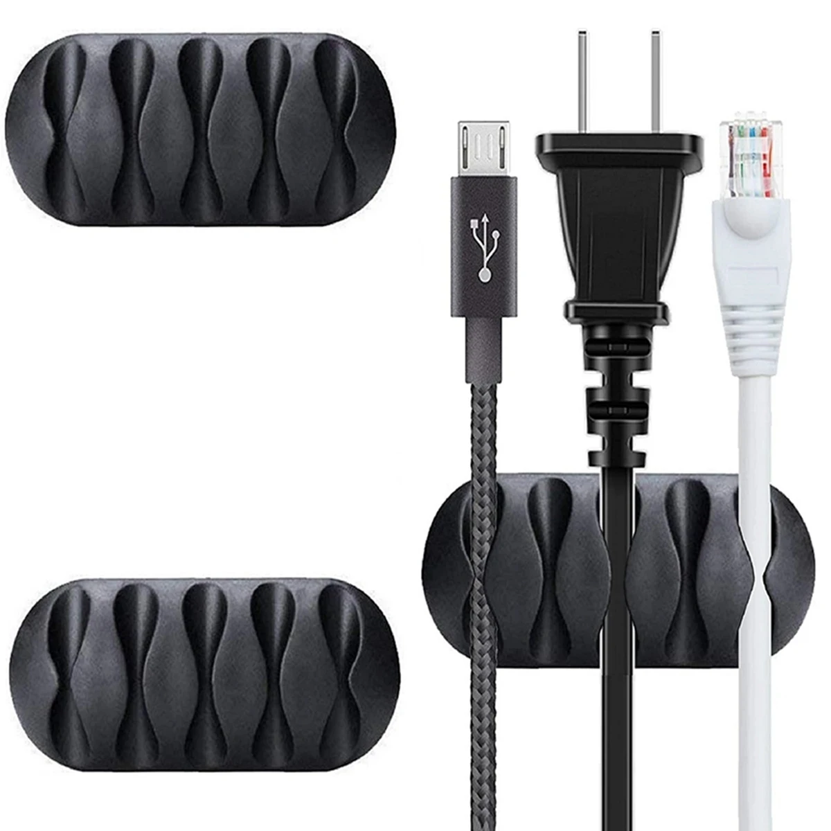 Smart Cable Holder Silicone Flexible Cable Winder Wire Organizer Holder Cord Management Clip for USB Earphone Network Cable