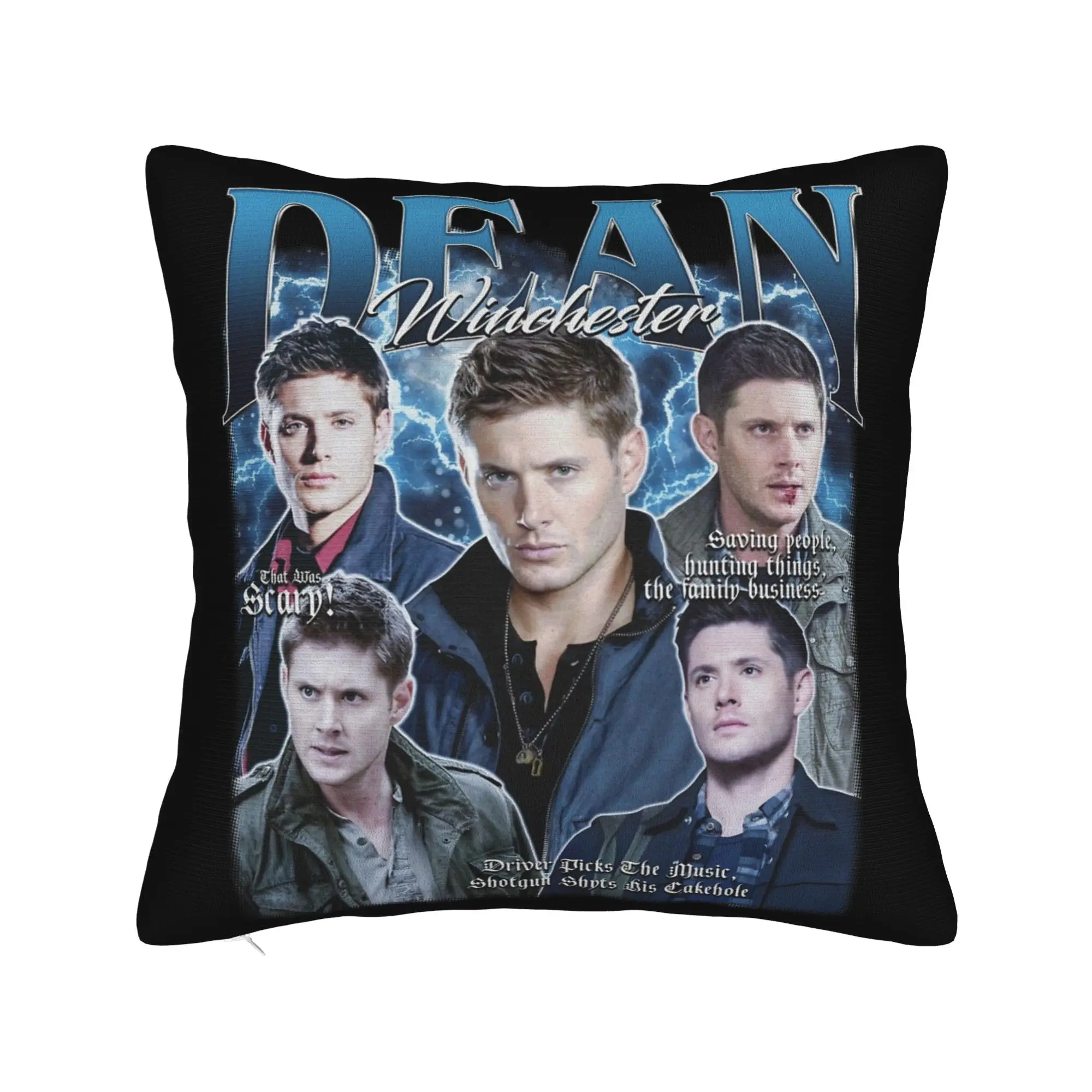 Dean Winchester Supernatural Pillowcase Double-sided Printing Polyester Cushion Cover Gift  Pillow Case Cover Car Dropshipping