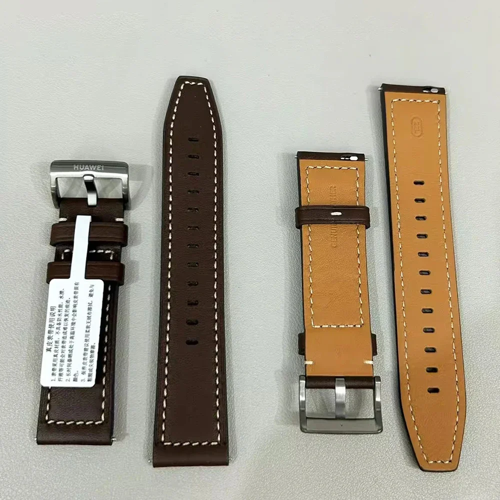 Cinturino in pelle HUAWEI EasyFit cinturino in pelle di vacchetta marrone scuro per OROLOGIO GT5/5Pro/GT4/GT3/GT2 Pro 46mm, cinturino universale da 22mm