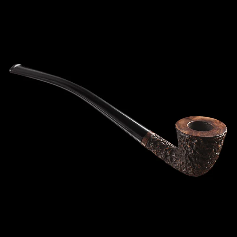 Long Briar Pipe Multi Choice Straight Smoking Pipe Best Briar Wood Pipe 3mm Filter Smoking Pipe Set Pipes for Smoking