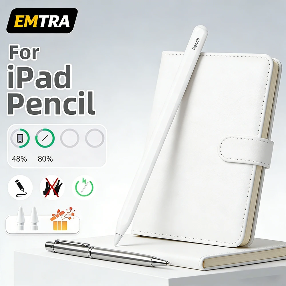 

2026 Stylus with Palm Rejection for Apple Pencil 2 Magnetic Wireless Charging for iPad 11 13 M2 M3 Pro 12.9 11 Air 4 5 Mini 6