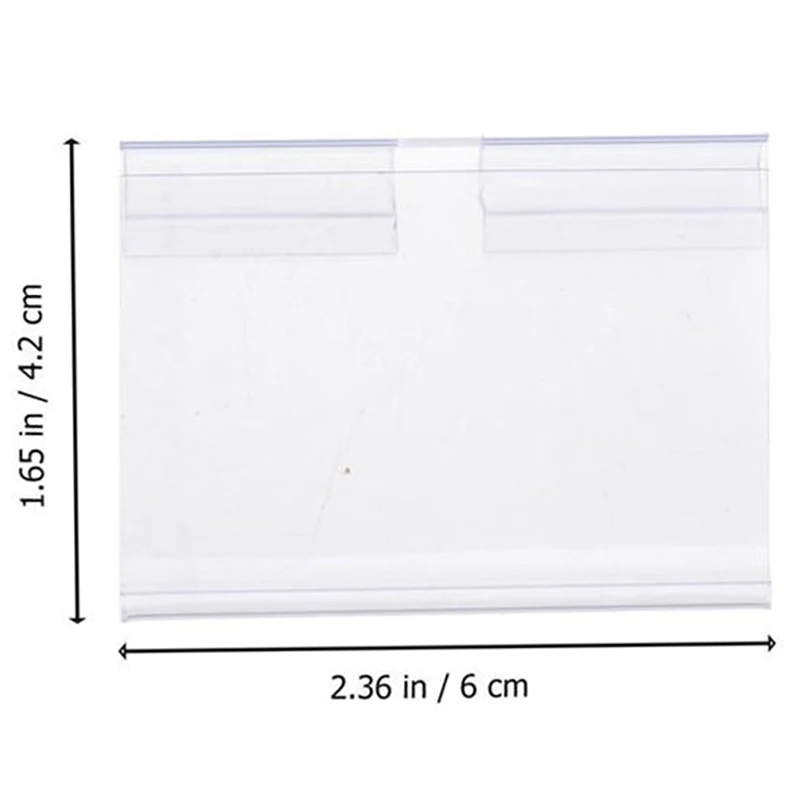 10PCS Clear Plastic Sign Label Holder Wire Shelf Label Merchandise Sign Display Holder Stand Supermarket Shelf Card Rack