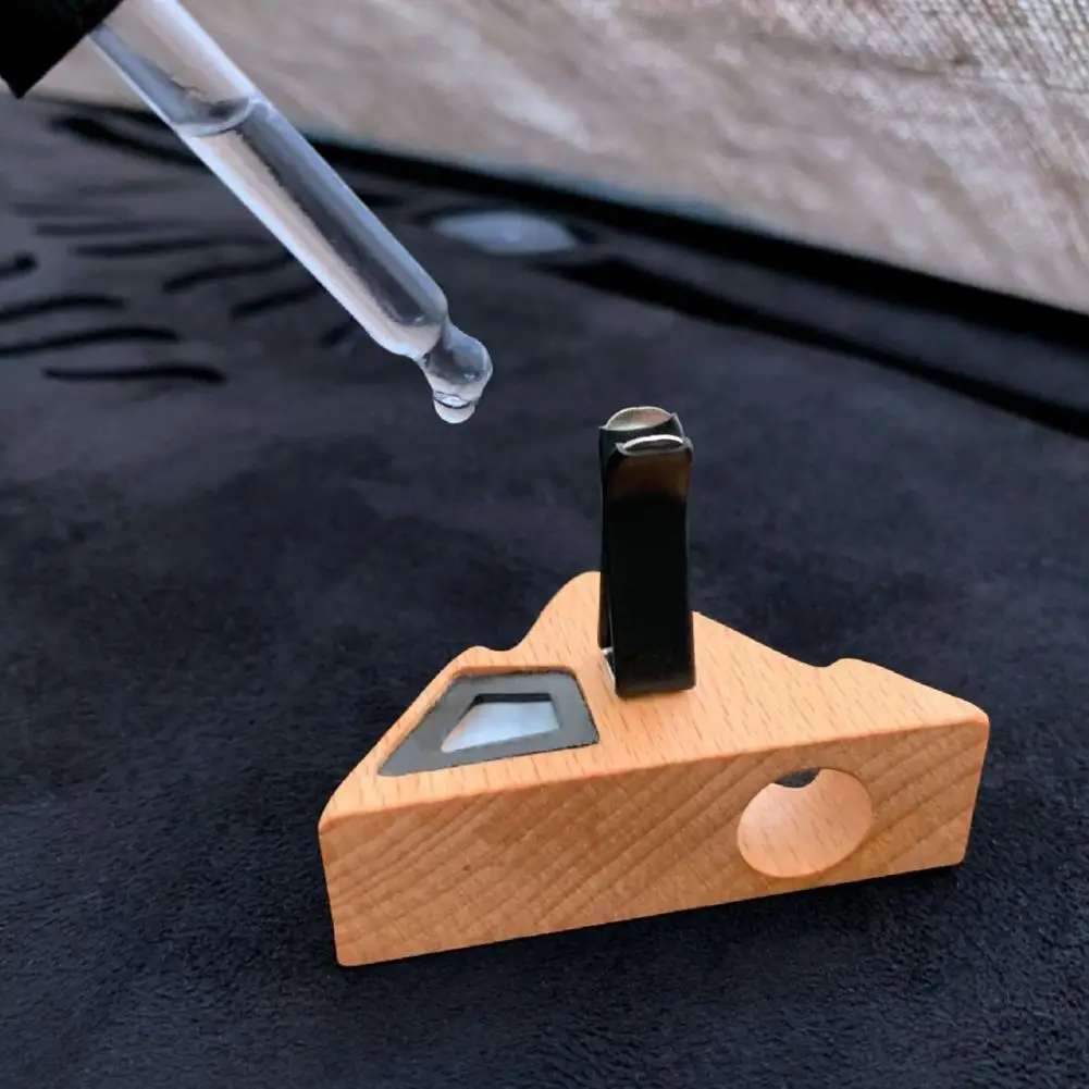 Car Essential Oil Holder Elegant Car Air Outlet Flower Vase Holder with Magnet Wooden Stand Universal Auto Decor Accessory image 2