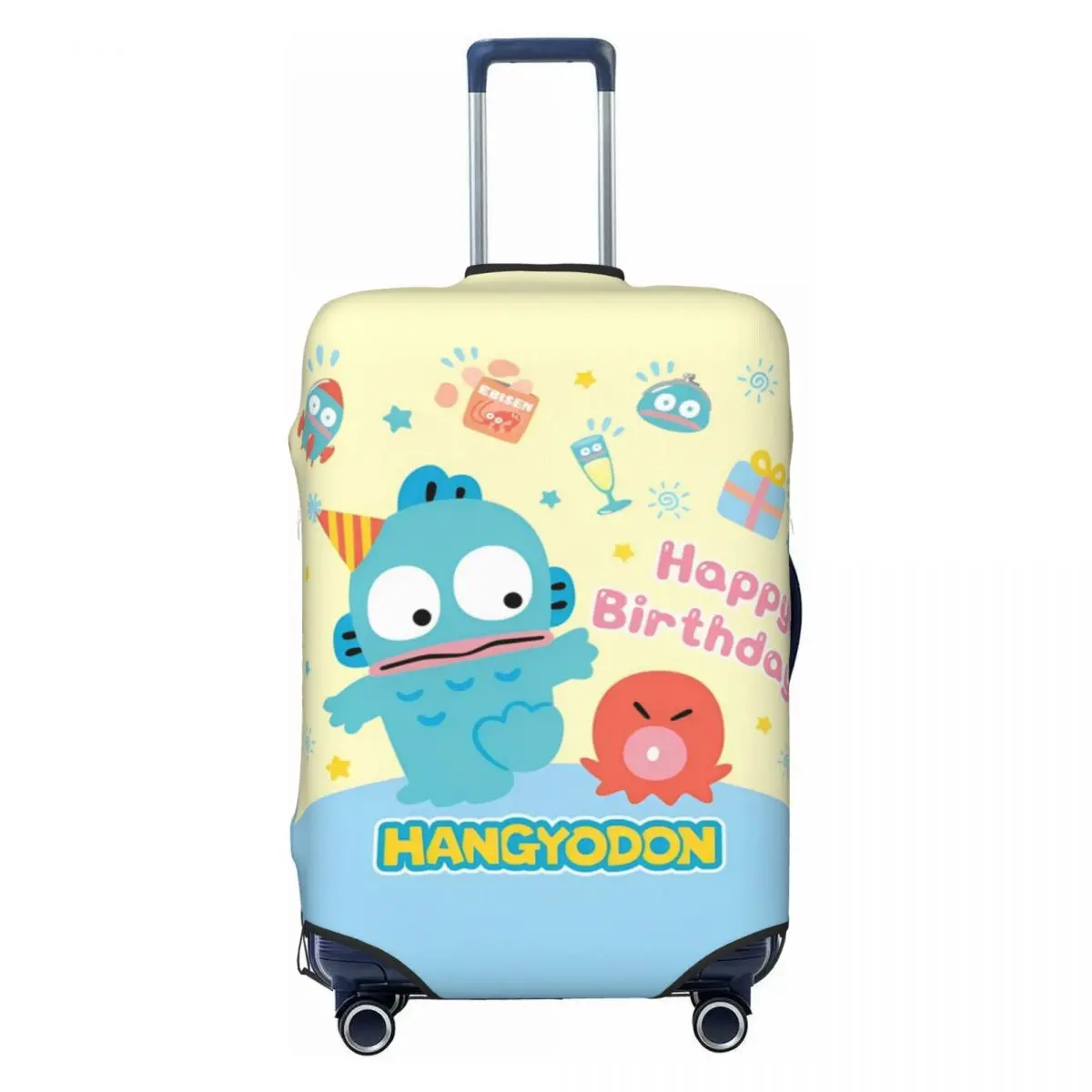 

Hangyodon Cute Cartoon Suitcase Cover Travel Protection Holiday Practical Luggage Case