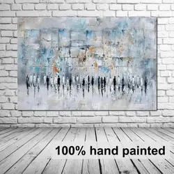 Gold Jewish Canvas Art Kotel Abstract Oil Painting Handmade Jerusalem Artwork Holy City Modern Living Room Decor Large Textured