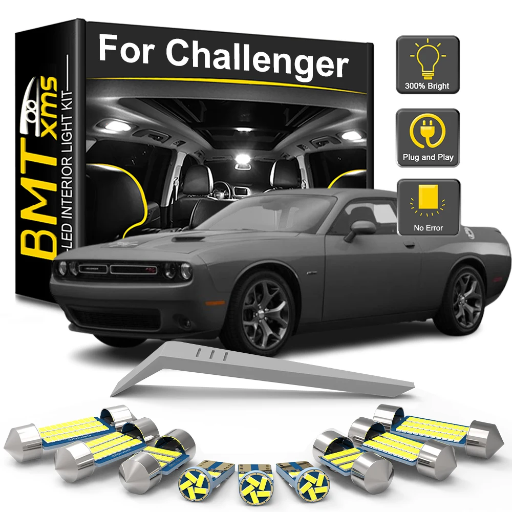 

BMTxms 9/13 шт. для Dodge Challenger 2008-2016 2017 2018 2019 2020 2021 2022 автомобильный светодиодный комплект лампочек для внутренней купольной двери для чтения